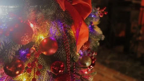 New Years decorations for the room Video stock 329090981