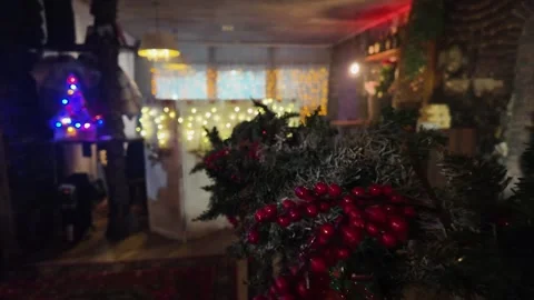 New Years decorations for the room Stock Footage 329091393