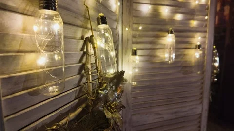 New Years decorations for the room Stock Footage 329091401