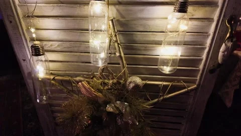 New Years decorations for the room Video stock 329091413