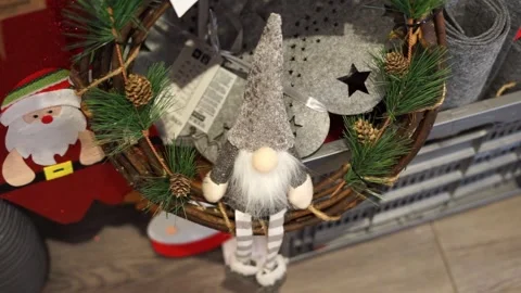 New Year's decorations in the store Stock Footage 256287104