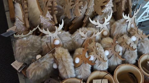 New Year's deer in the store Stock Footage 256240404