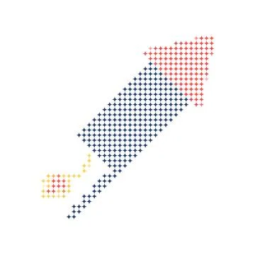 New Years Element Firework Halftone Dot Art. Stock Illustration