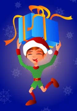 New Year's Elf Stock Illustration