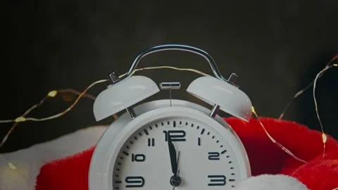 New Year's Eve, clock and lights Stock Footage 163401700