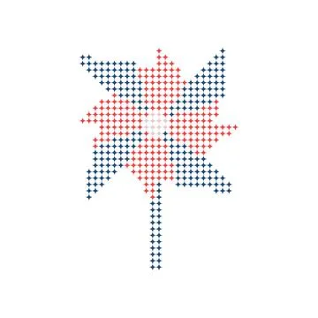 New Years festive element featuring a colorful dot pattern pinwheel design .. Illustrazione stock
