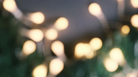 New Year's festive spaced background with garland. Flashing Christmas light 動画素材 164496657