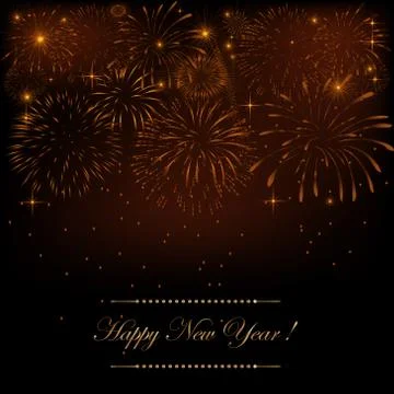 New Year's fireworks Stock Illustration