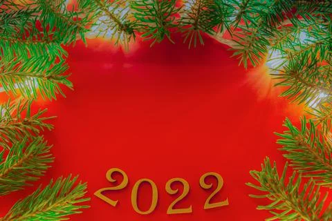 New Year's frame is a background for the design of banners and postcards. Stock Photos