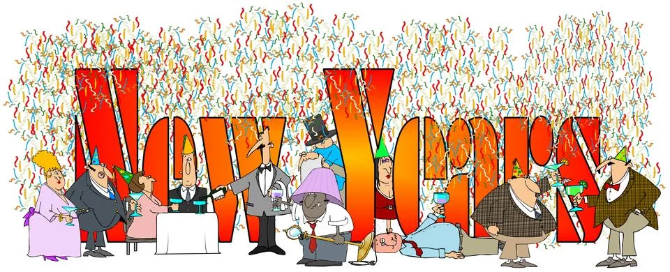 New Years Stock Illustration