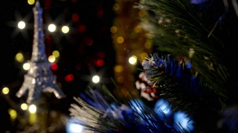 New Year's items for interior decoration and creating a festive mood. Brilliant Stock Footage 165947845