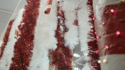 New Year's large lollipops in red and white colors Stock Footage 261401827