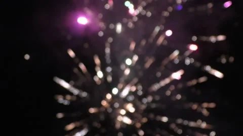 New Year's launch of pyrotechnics. Stock Footage 148124048