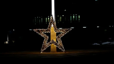 New Year's light decorations Stock Footage 100435525