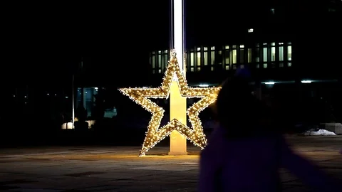 New Year's light decorations Stock Footage 100440323