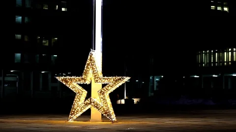 New Year's light decorations Stock Footage 100441209