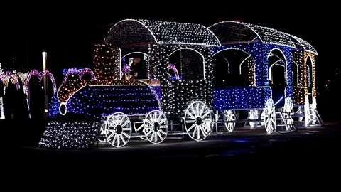 New Year's light decorations Stock Footage 100442115