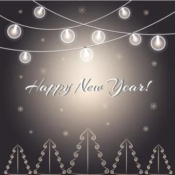 New Year's lights Stock Illustration
