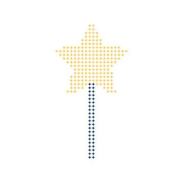 New Years Magic Wand Element Design. Stock Illustration