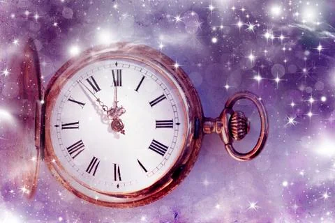New year's at midnight Illustrazione stock