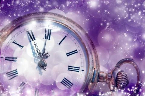 New year's at midnight 스톡 일러스트