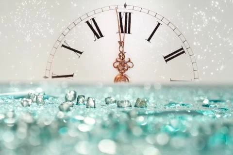 New year's at midnight Illustrazione stock