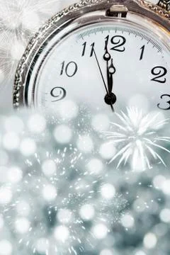 New year's at midnight Foto stock