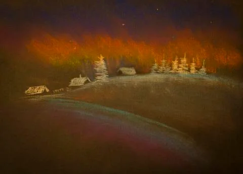 New year's night Illustrazione stock