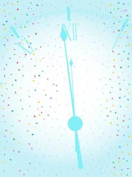 New Years Party Clock Stock Illustration