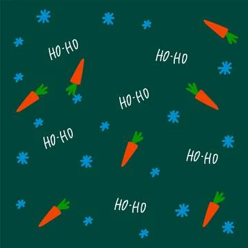 New Year's pattern for the year of the hare. Merry Christmas and Happy New Year Stock Illustration