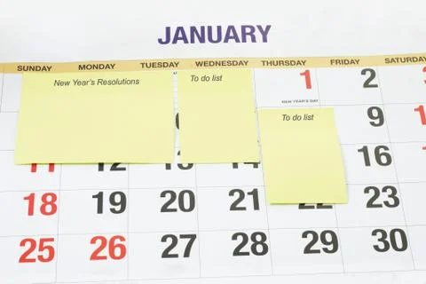 New year's planning Stock Photos