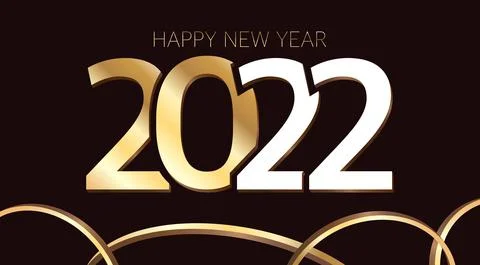 New Year's Poster 2021 Vector fashionable Stock Illustration