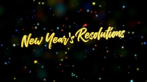 New Year's Resolutions Confetti Drop 3D Illustration Иллюстрация