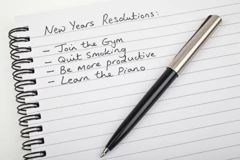 New Years Resolutions Stock Photos