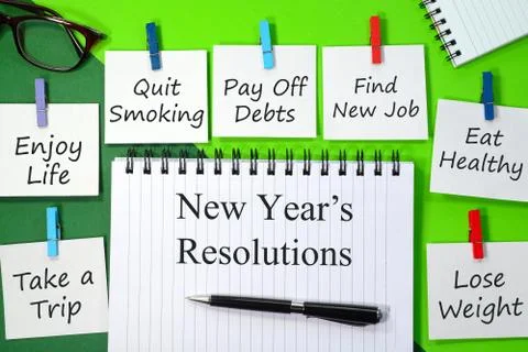 New Year's Resolutions Stock Photos