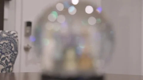 New Years Snow Globe Ball (2000) Rack Focus Stock Footage 85000245