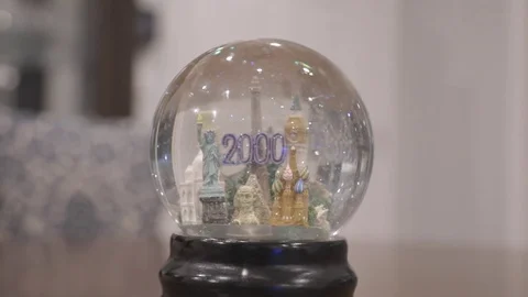 New Years Snow Globe Ball (2000) Stock Footage 85000287