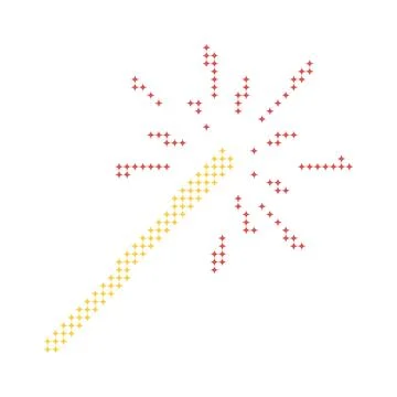 New Years Sparkler Element. Stock Illustration