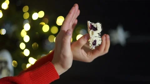 New Year's sweets vertical video Stock Footage 257841534