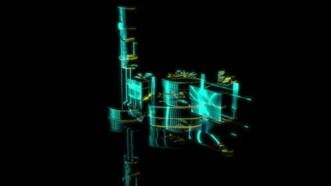 New Year's toy nutcracker. Traditional Christmas decorations on black background Stock Footage 256138986