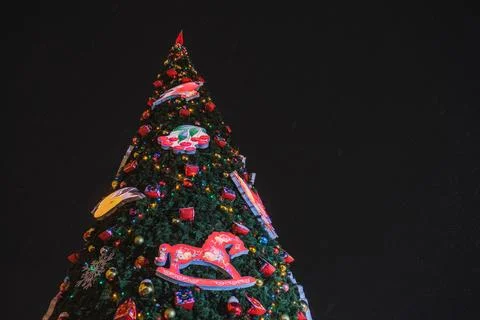 New Year's Tree on Red Square in Moscow - New Year 2024 Stock Photos