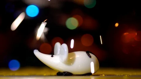 New Year's white rat Stock Footage 108920139