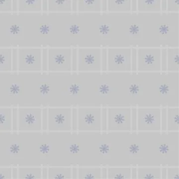 New Year's winter geometric pattern with squares, lines and snowflakes in gray Stock Illustration