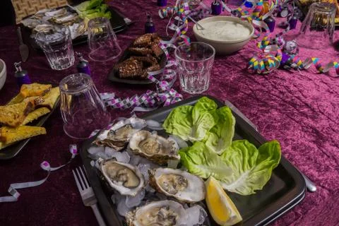 New yers dinner Foto stock