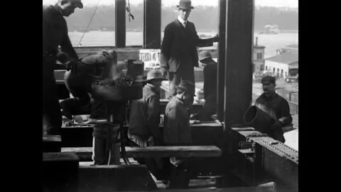 New York, 1906: Construction Workers Stock Footage 241701338