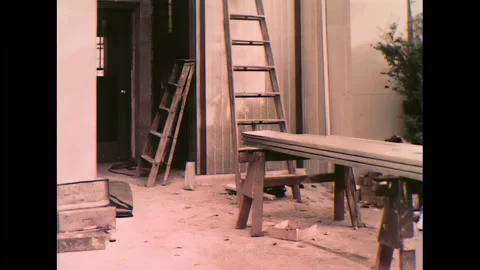 NEW YORK - 1966 - Special elevators are constructed for disabled students at Stock Footage 301307588