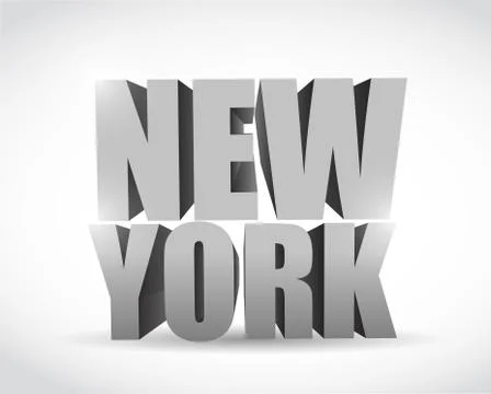 New york 3d text illustration design Stock Illustration