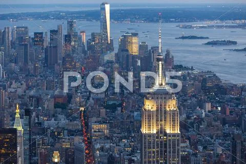 New York aerial Stock Photos