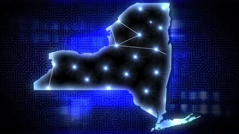 New York AI Data Center Network Technology   動画素材 344144540