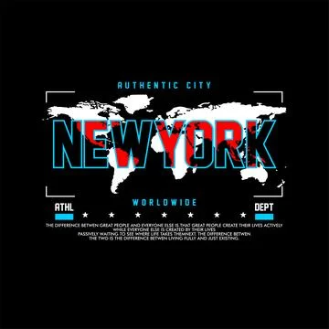 New york authentic city simple vintage fashion Stock Illustration